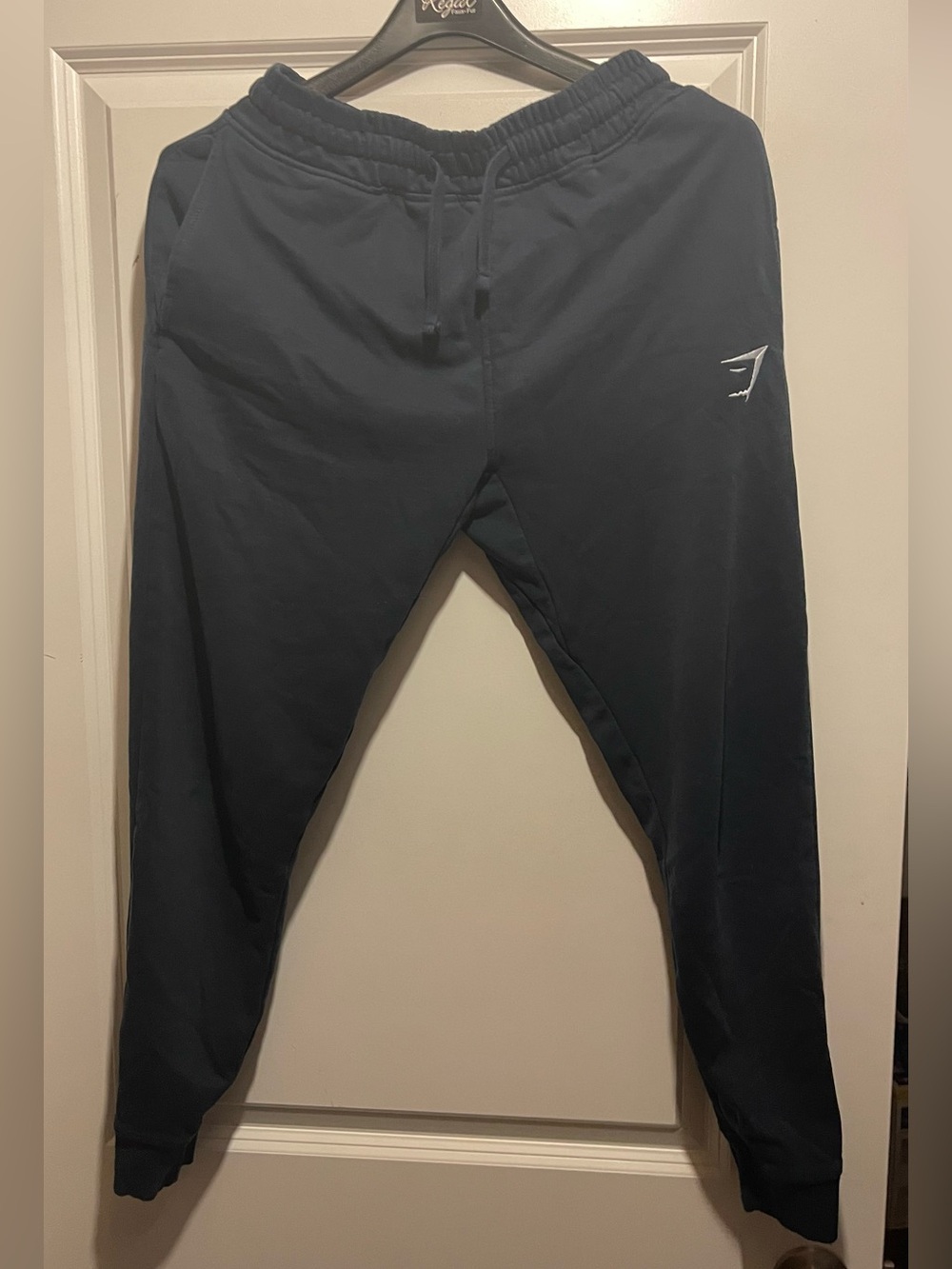 Gymshark navy blue crest joggers size small